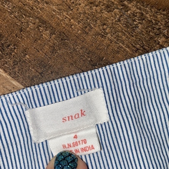 Anthropologie brand Snak‎ Skirt striped 4 - Picture 5 of 6